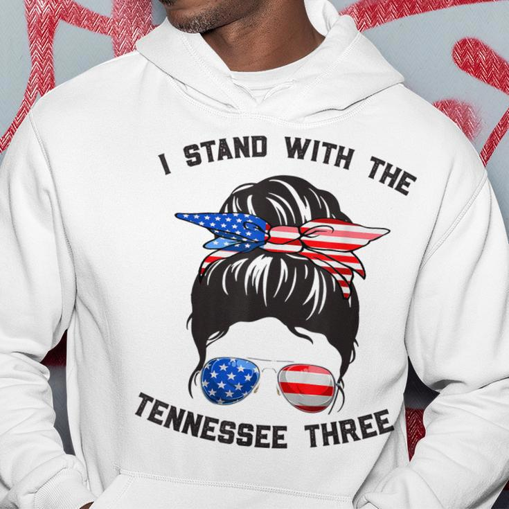 I Stand With The Tennessee Three Messy Bun Hoodie Unique Gifts