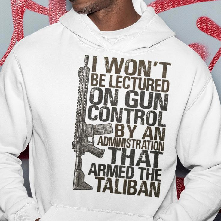 I Wont Be Lectured On Gun Control On Back Hoodie Unique Gifts