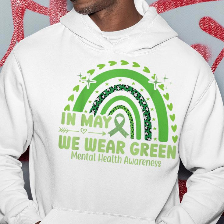 In May We Wear Green Semicolon Mental Health Awareness Month Hoodie Unique Gifts