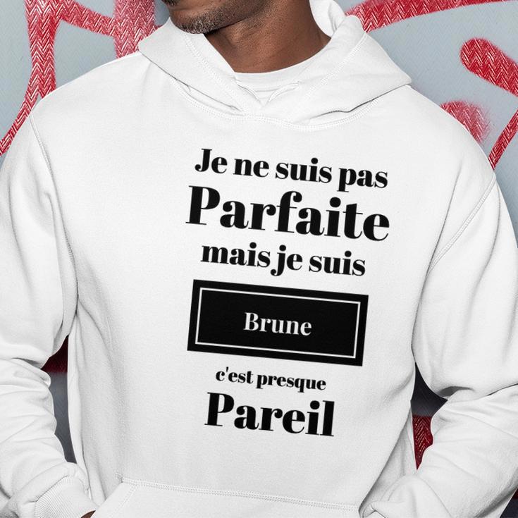 Je Ne Suis Pas Parfaite Brune Damen-Hoodie, Lustiges Französisches Schrift Lustige Geschenke