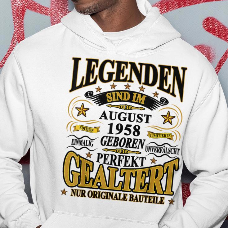 Legenden Sind Im August 1958 Geboren 65 Geburtstag Lustig Hoodie Lustige Geschenke