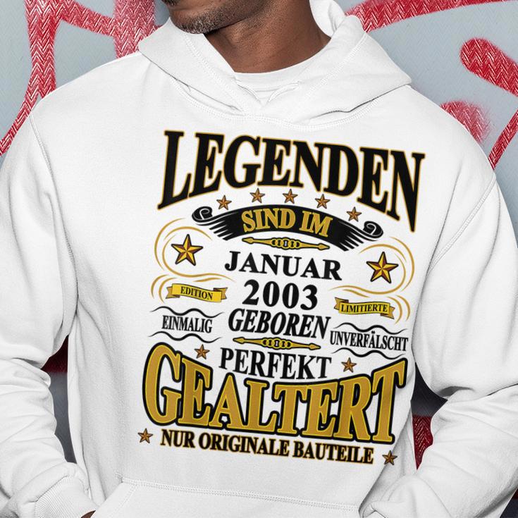 Legenden Sind Im Januar 2003 Geboren 20 Geburtstag Lustig Hoodie Lustige Geschenke