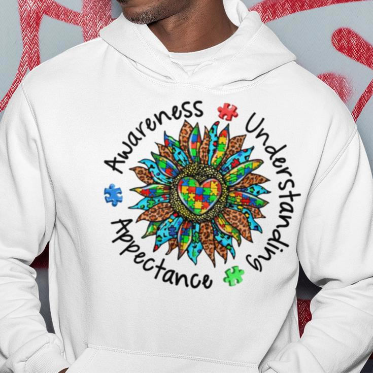 Leopard Sunflower Autism Awareness Plant Lover Neurodiversity Adhd Special Ed Teacher Social Work Hoodie Unique Gifts