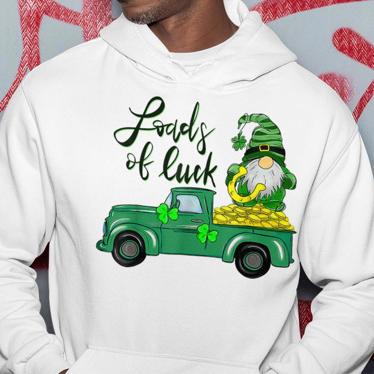 Loads Of Luck Truck Gnome St Patricks Day Shamrock Clover Hoodie Funny Gifts