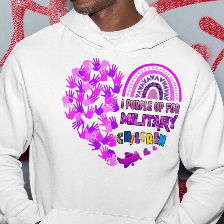 Love Heart Purple Up Military Child Month Military Kids Gift Hoodie Unique Gifts
