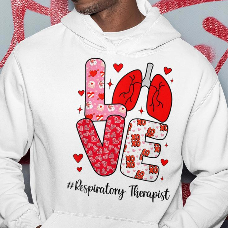 Love Respiratory Therapist Life Valentine Group Nursing Hoodie Funny Gifts