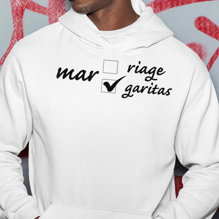 Margaritas Over Marriage Funny Men Hoodie Graphic Print Hooded Sweatshirt Funny Gifts