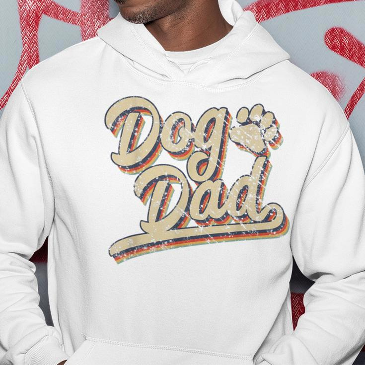 Mens Dog Dad Retro Vintage Dog Dad Fathers Day Hoodie Funny Gifts