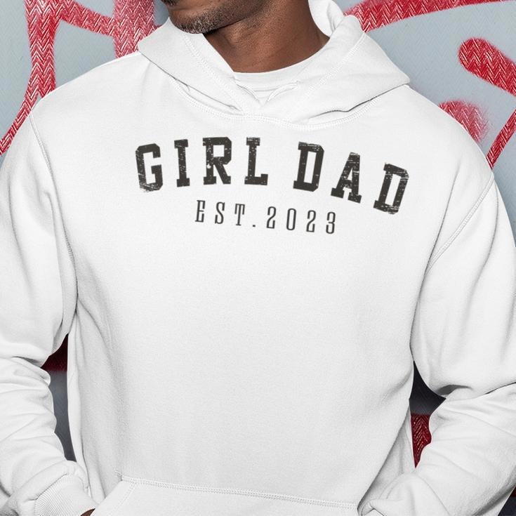 Mens Girl Dad Est 2023 Dad To Be Gifts Fathers Day New Baby Girl Hoodie Personalized Gifts