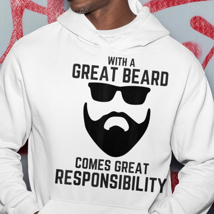 Mens Great Beard Comes Great ResponsibilityBeard Men Hoodie Graphic Print Hooded Sweatshirt Funny Gifts
