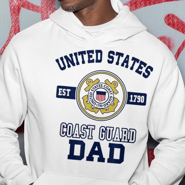 Mens Proud Us Coast Guard Dad Military PrideHoodie Funny Gifts