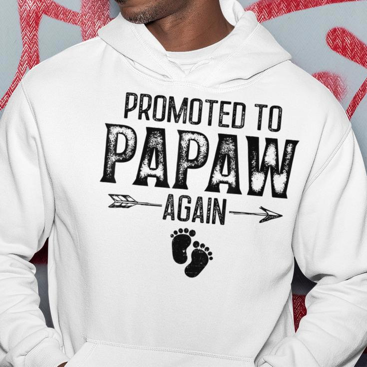Promoted To Papaw Again Vintage Fathers Day For Dad Hoodie Funny Gifts