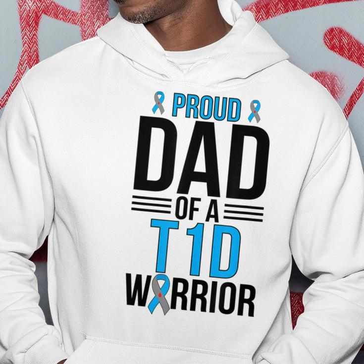 Proud T1d Diabetes Warrior Dad Type 1 Diabetes Fighter Dad Gift For Mens Hoodie Unique Gifts