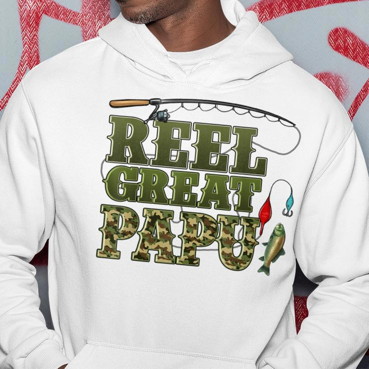 Reel Great Papu Fishing Life Fathers Day Camouflage Hoodie Personalized Gifts
