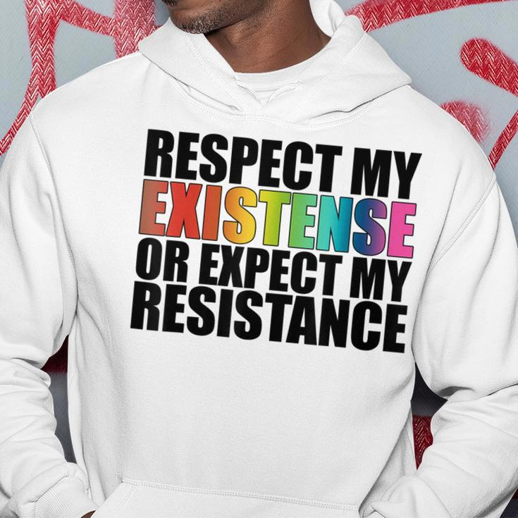 Respect My Existence Or Expect My Resistance Lgbt Hoodie Unique Gifts