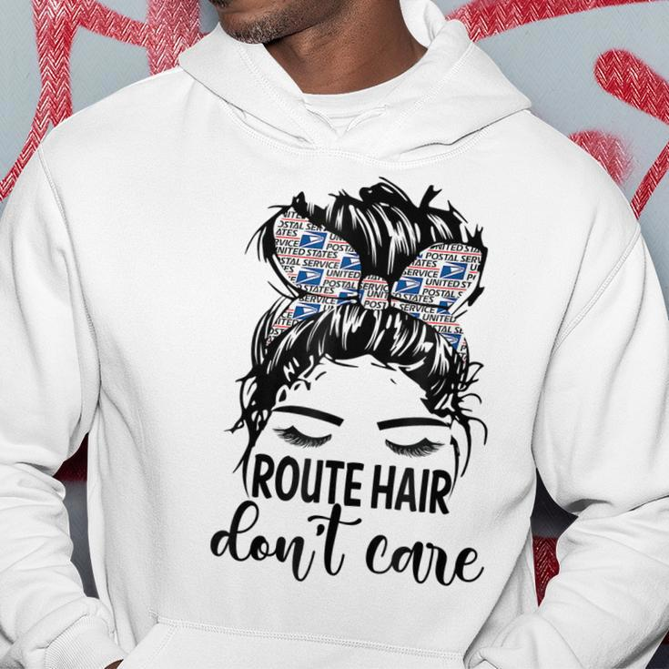 Route Hair Dont Care Messy Bun Mom Funny Mothers Day Womens Hoodie Unique Gifts