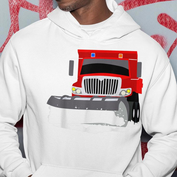 Snowplow Truck | Snow Plough Digger Toddler Men Hoodie Graphic Print Hooded Sweatshirt Funny Gifts