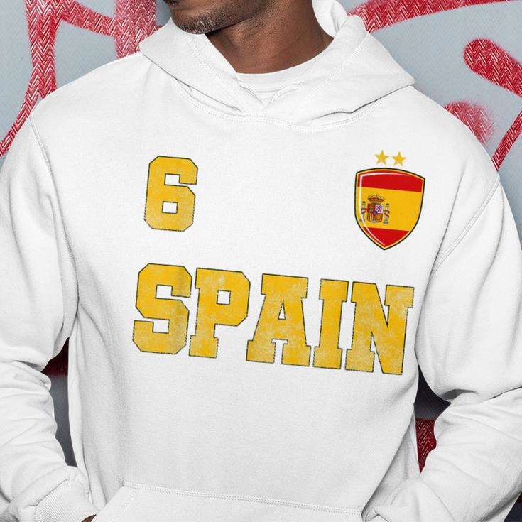 Spain Soccer Spanish Football Number Six Futebol Jersey Fan Men Hoodie Graphic Print Hooded Sweatshirt Personalized Gifts
