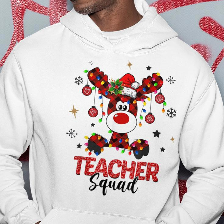 Teacher Squad Reindeer Funny Teacher Christmas Lights Xmas V5 Men Hoodie Graphic Print Hooded Sweatshirt Personalized Gifts