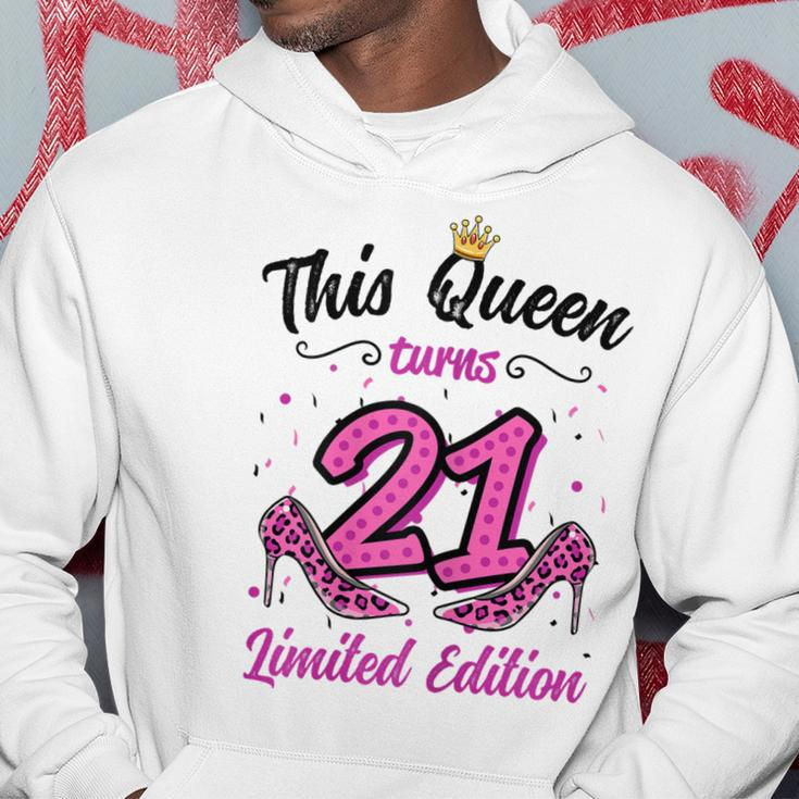 This Queen Turns 21 Girl 21St Birthday Hoodie Unique Gifts