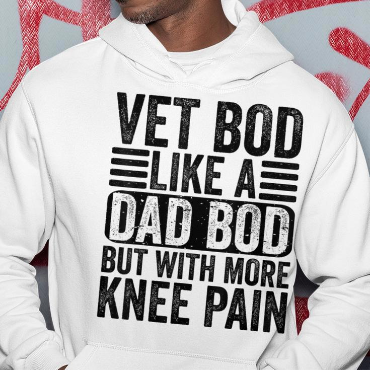 Vet Bod Like A Dad Bod With More Knee Pain Funny Daddy Retro Hoodie Unique Gifts