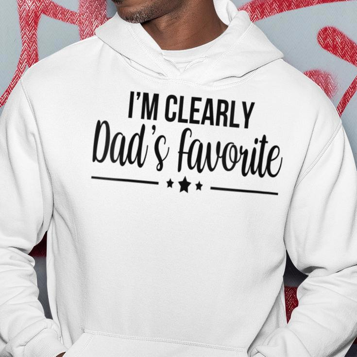 Womens Im Clearly Dads Favorite Son Daughter Funny Cute Hoodie Funny Gifts