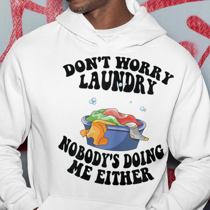 Womens Mom Life Dont Worry Laundry Nobodys Doing Me Either Hoodie Unique Gifts