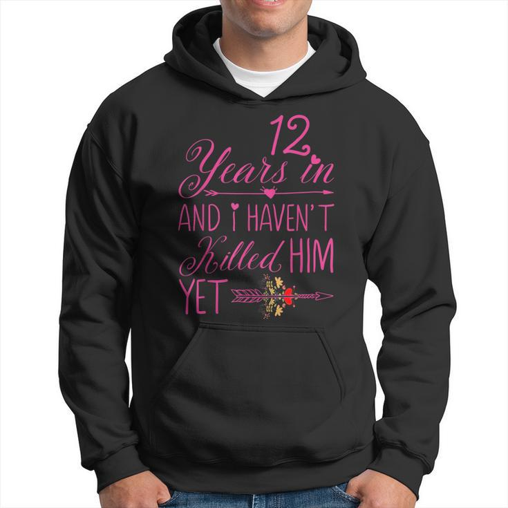12Th Wedding Anniversary Gifts For Her Married 12 Years  Hoodie
