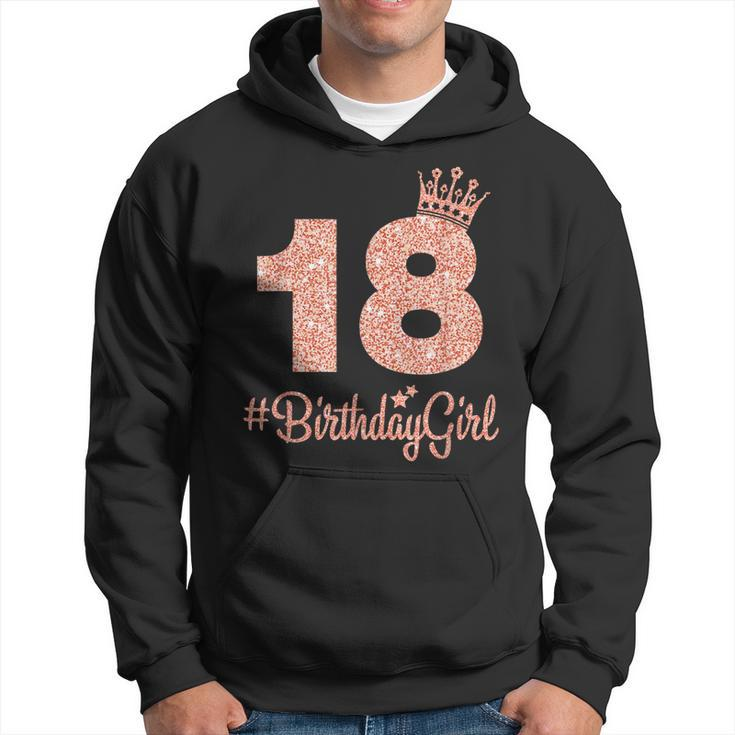 18 Birthdaygirl Sweet 18Th Pink Crown For Girls Hoodie