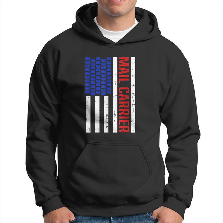 Proud Patriotic Postal Worker American Flag Us Postal Worker V2 Men Hoodie Graphic Print Hooded Sweatshirt