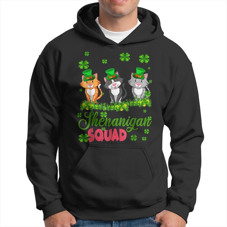 Shenanigan Squad St Patricks Day Leprechaun Cat Lover Gifts  Hoodie