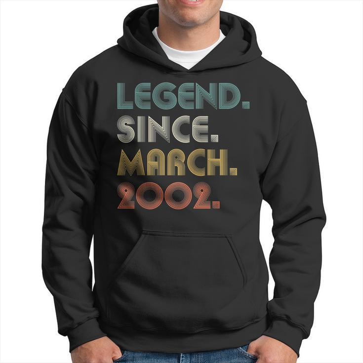 21 Years Old Legend Since March 2002 21St Birthday Gifts  Hoodie