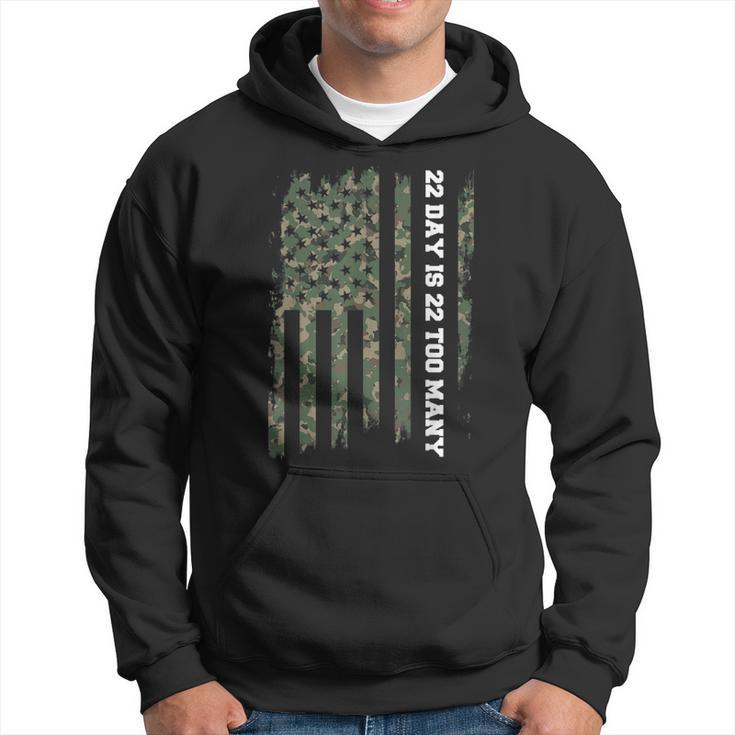 22 A Day Veteran Lives Matter Army Suicide Awareness  Hoodie