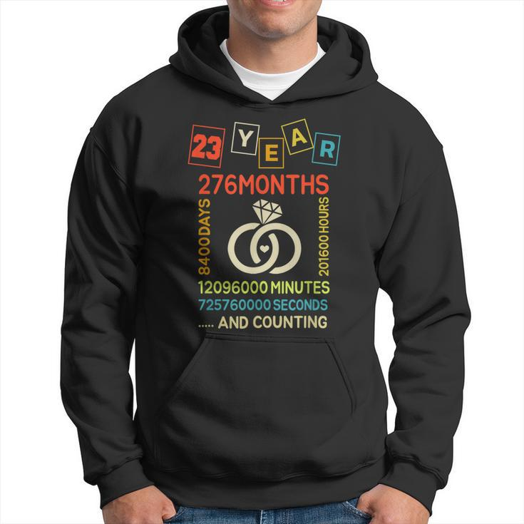 23 Years 276 Months 23Rd Wedding Anniversary Couples Parents  Hoodie