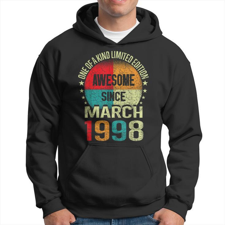 25 Year Awesome Since March 1998 Vintage 25Th Birthday Gifts  Hoodie