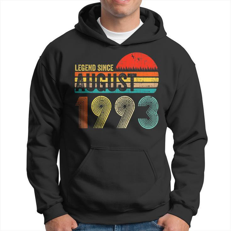 30 Years Old Retro Birthday Gifts Legend Since August 1993  Hoodie