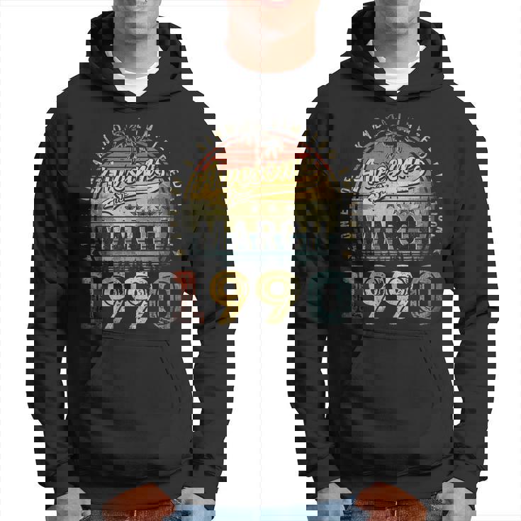 33 Year Old Awesome Since March 1990 33Rd Birthday Hoodie