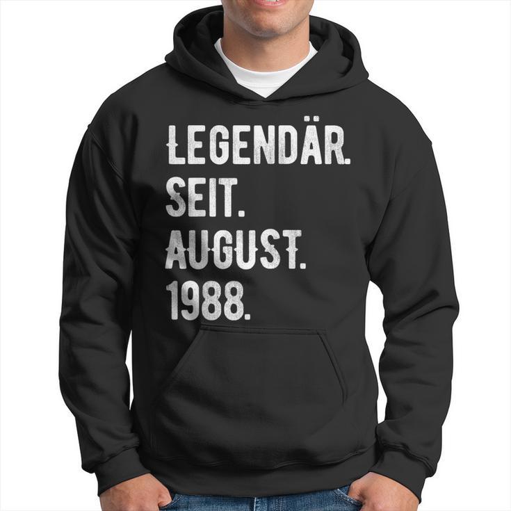 35 Geburtstag Geschenk 35 Jahre Legendär Seit August 1988 Hoodie