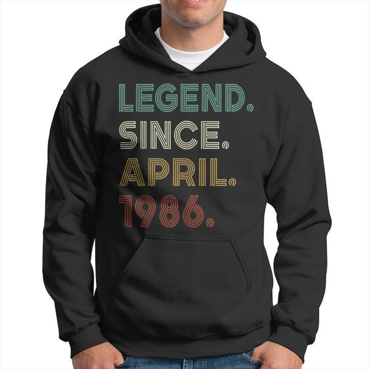 37 Years Old Legend Since April 1986 37Th Birthday Hoodie