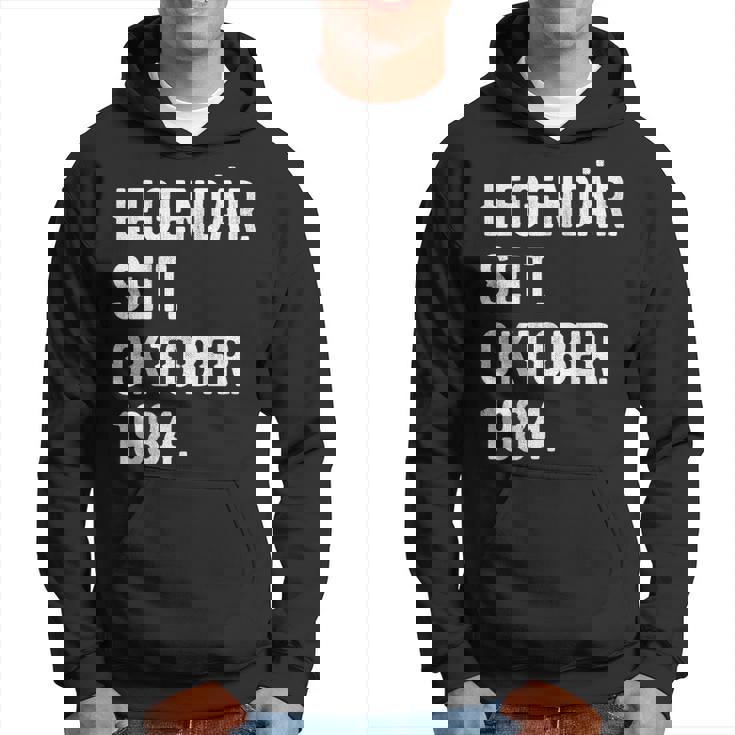 39 Geburtstag Geschenk 39 Jahre Legendär Seit Oktober 1984 Hoodie