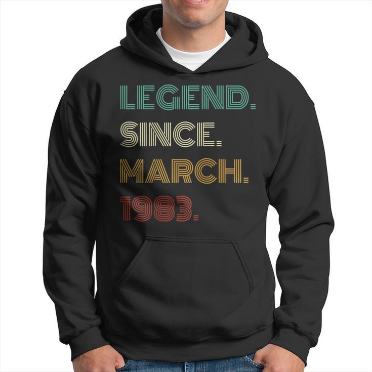 40 Years Old Legend Since March 1983 40Th Birthday  Hoodie