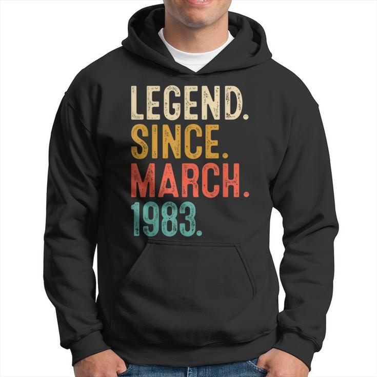 40 Years Old Vintage Legend Since March 1983 40Th Birthday  Hoodie