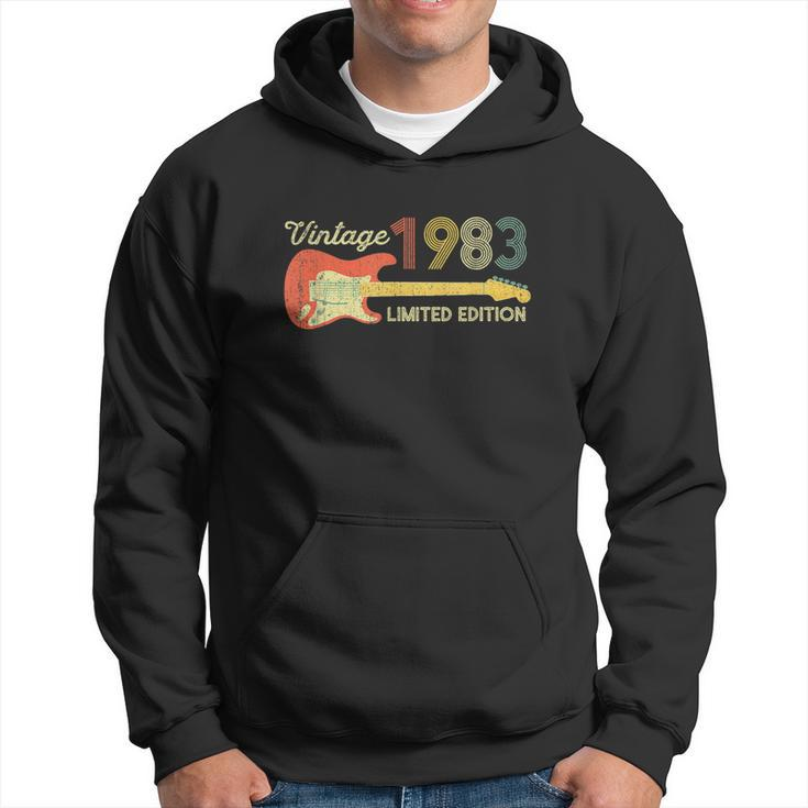 40Th Birthday Gift Ideas Guitar Lover 1983 Limited Edition  Hoodie