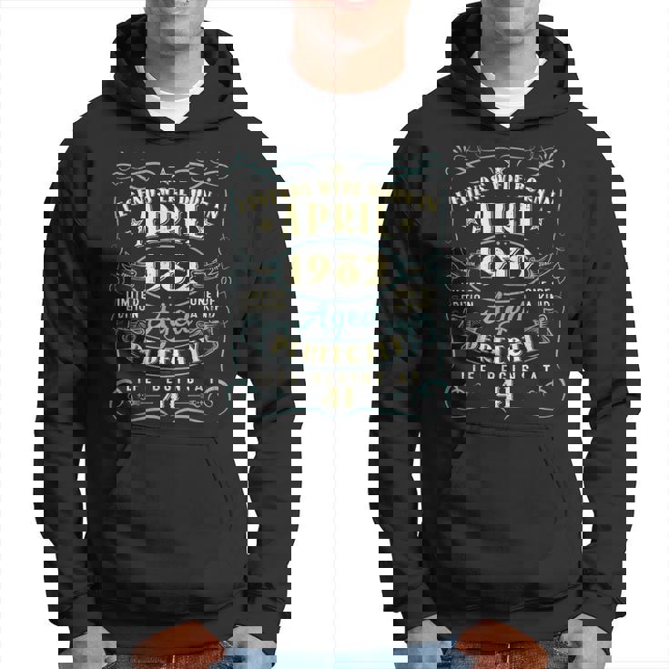 41 Years Old 41Th Birthday Gift Legends Born In April 1982 Hoodie