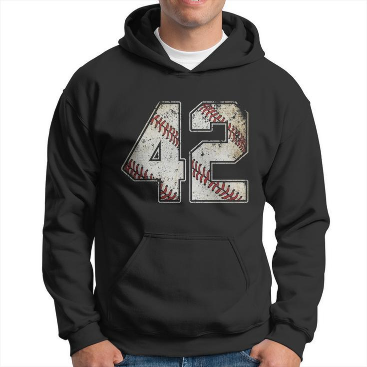 42 Baseball Jersey Number 42 Retro Vintage T-Shirt Men Hoodie