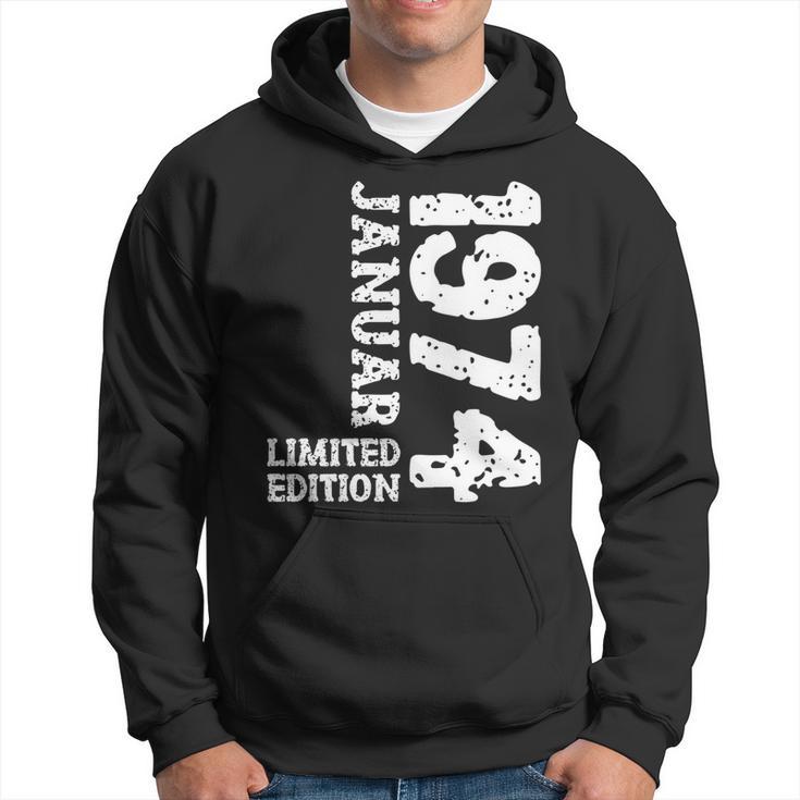 49 Geburtstag Frauen Männer Limited Edition Januar 1974 Hoodie