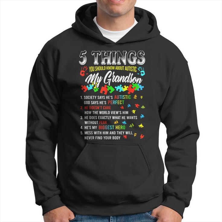 5 Things You Know About Autistic Grandson Autism Awareness  Hoodie