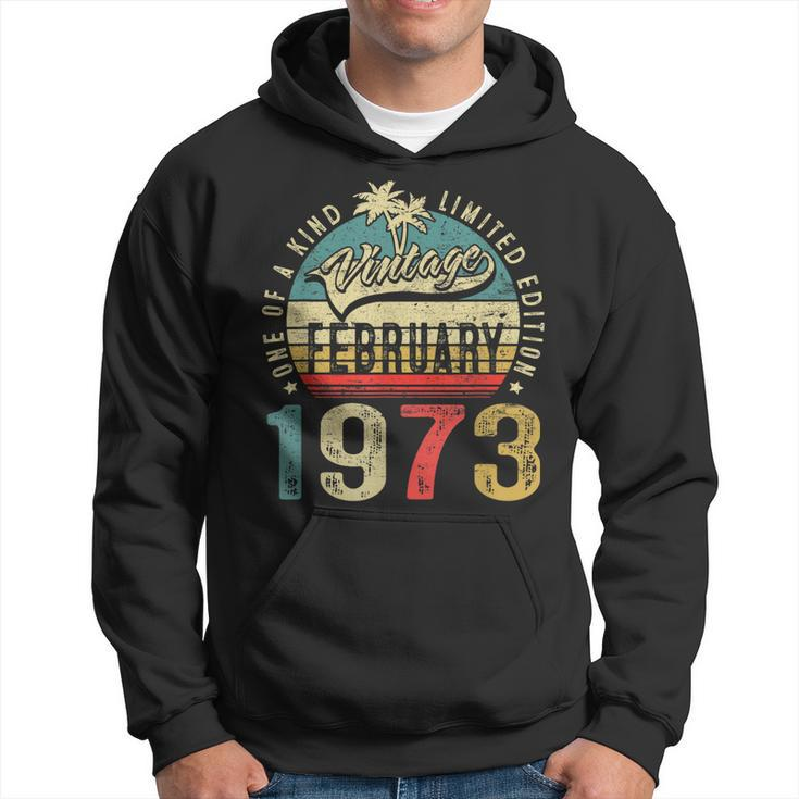 50 Years Old Gifts Vintage February 1973 50Th Birthday Gift  Hoodie