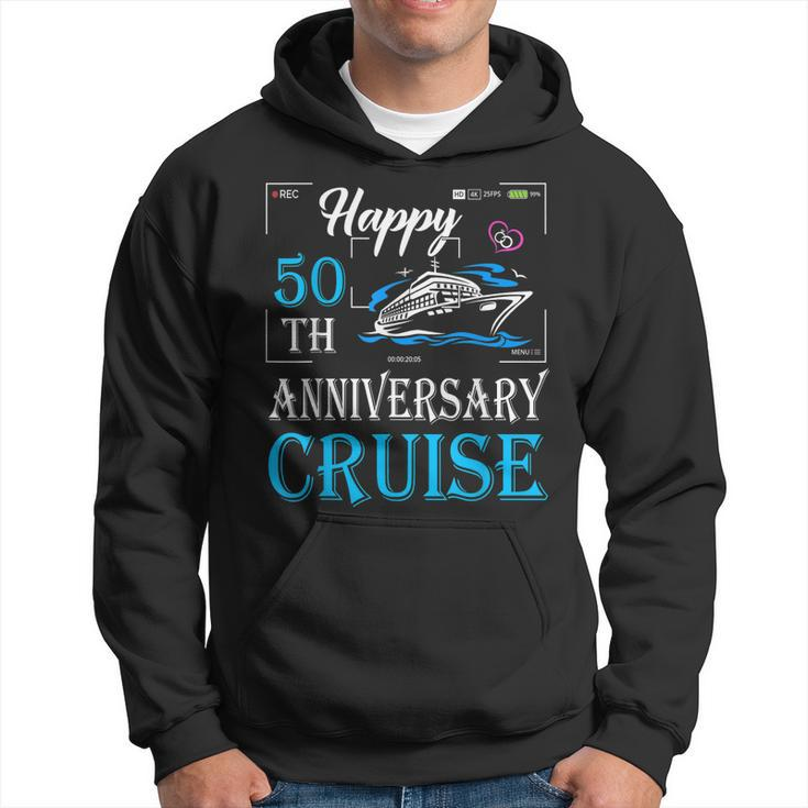 50Th Wedding Anniversary - Happy 50Th Anniversary Cruise  Men Hoodie Graphic Print Hooded Sweatshirt