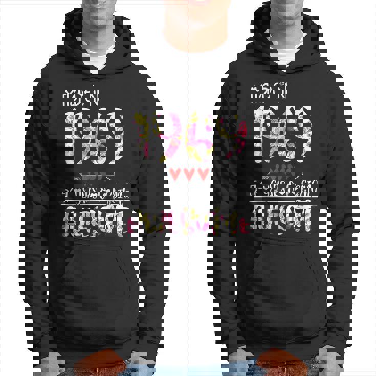 54Th Birthday Gifts For Women Floral Made In 1969 Birthday  Hoodie